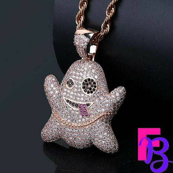 18k White Gold Pave Ghost Pendant - Picture 4 of 14